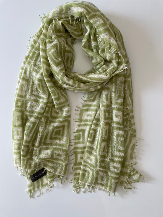 Cashmere Shawl SEVENTIES - Matcha