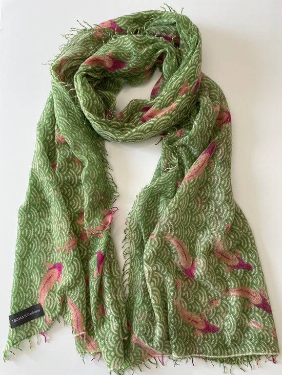 Cashmere Shawl TESSA - Dolphin Green